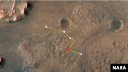 Ова слика са коментарима приказује више летова - и два различита пута - НАСА-ин иновативни хеликоптер Марс могао би да путује до речног система делте кратера Језеро.  (Извор слике: НАСА/ЈПЛ-Цалтецх/Универзитет Аризоне/УСГС)