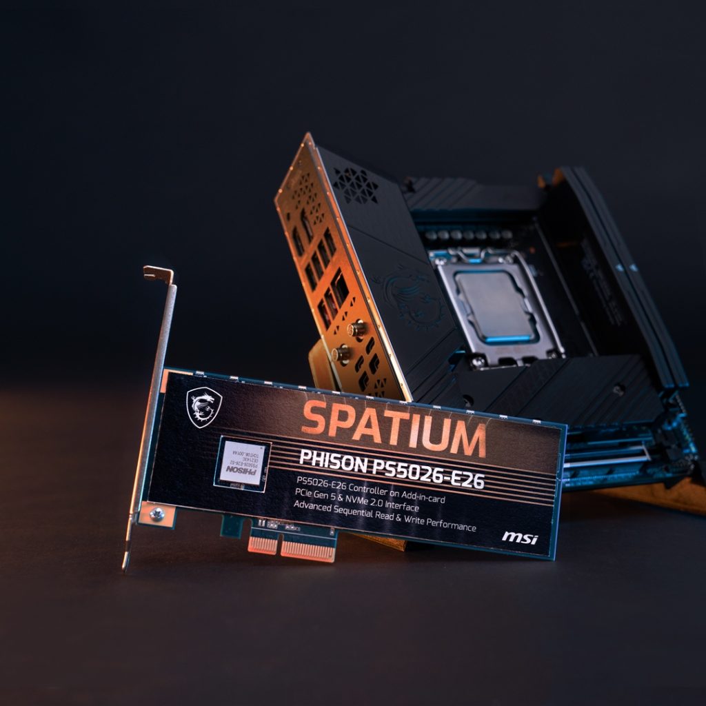 MSI Shows off It's Next-Gen Spatium PCIe Gen 5 SSD, Phison's First Design Based on The PS5026-E26 Controller