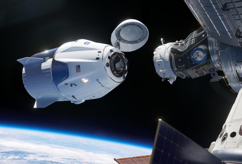 СпацеКс Црев Драгон свемирска летелица приближава се Међународној свемирској станици