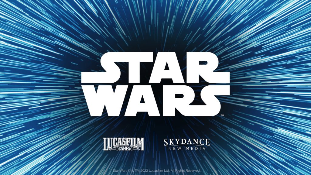 Star Wars, Lucasfilm, and Skydance New Media logos.