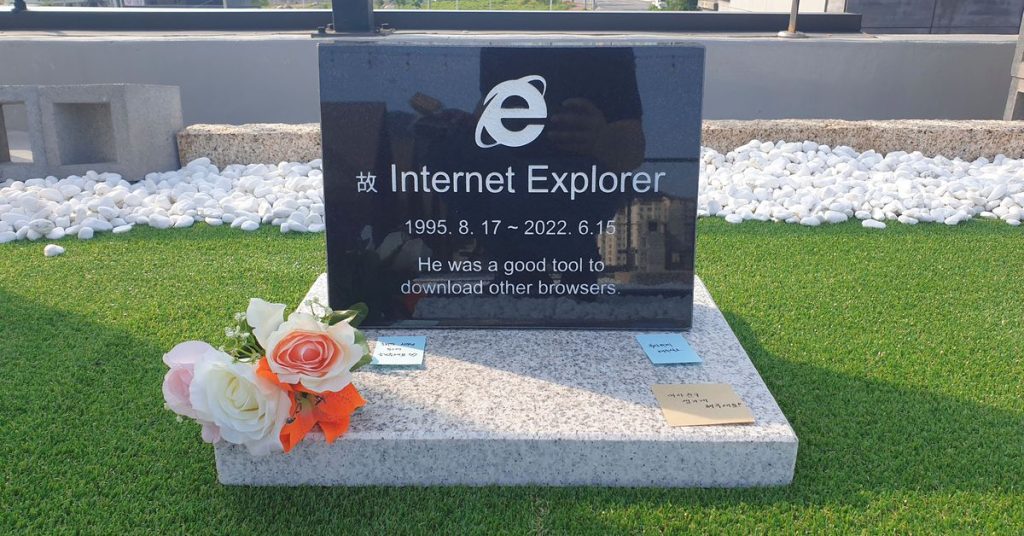 Погледајте како се надгробни споменик Интернет Екплорер-а врло брзо ширио у Јужној Кореји