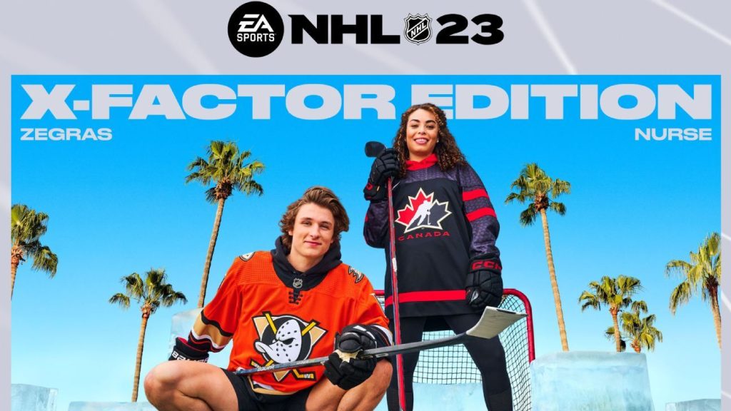 Тревор Зеграс из Анахеим Дуцкс, канадска хокејашка звезда Сара Нурсе благосиља НХЛ 23
