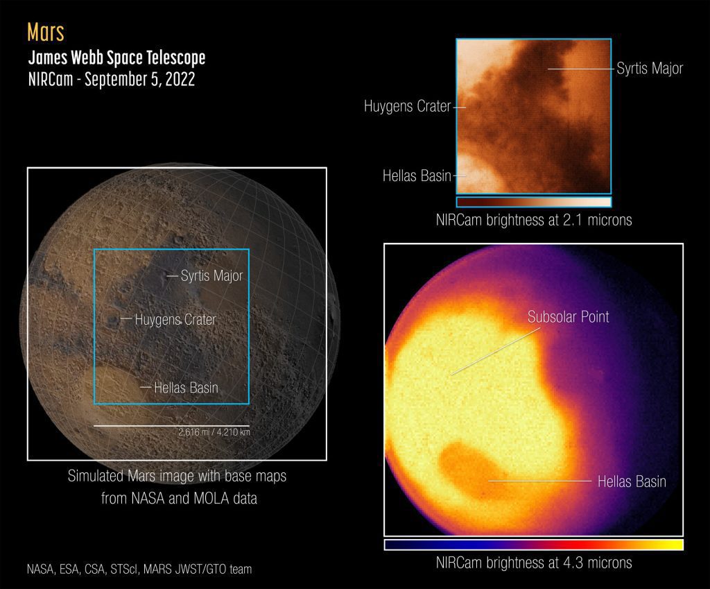 Марс је моћан у Вебовим првим посматрањима Црвене планете