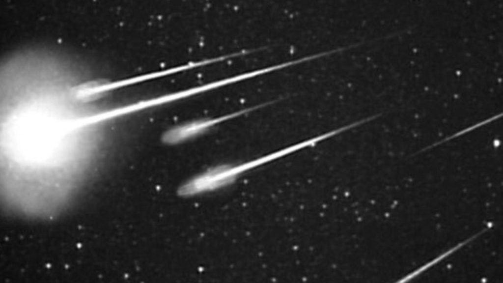 A meteor flies through the sky in Utah